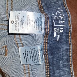 Time and Tru Blue High Rise Skinny Jeans